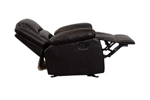 Porter Designs Shelton Leather-Look Fabric Transitional Recliner Brown 03-201-11-9806