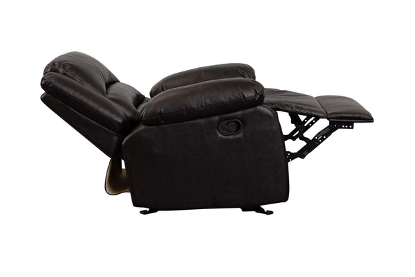 Porter Designs Shelton Leather-Look Fabric Transitional Recliner Brown 03-201-11-9806