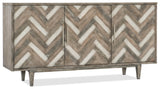 Melange Transitional Poplar And Hardwood Solids With Maple, Oak, And Cherry Veneer Natural Beauty Credenza