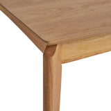Noble House Wren Dining Table, 6-Seater, Rubberwood with Walnut Veneer, Mid-Century, Natural Oak Finish
