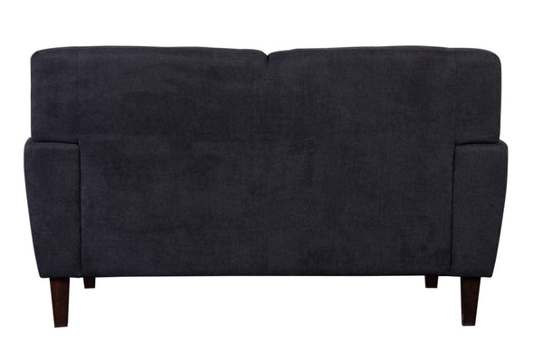 Porter Designs Evan Soft Textured Microfiber Contemporary Loveseat Gray 01-195-02-8131