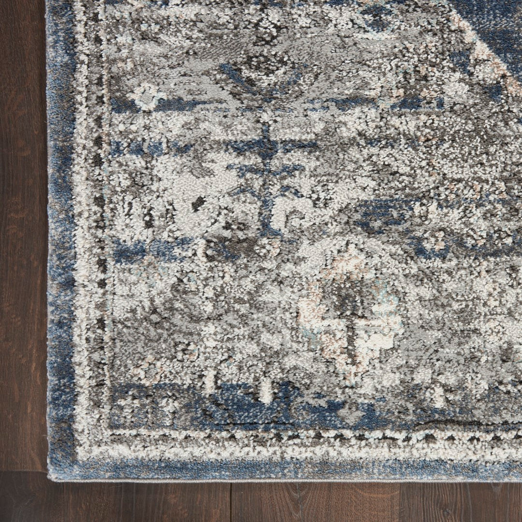 Nourison Kathy Ireland American Manor AMR02 French Country Machine Made Power-loomed Indoor only Area Rug Blue 9' x 12' 99446884015