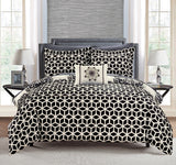 Barcelona Black Twin 6pc Comforter Set