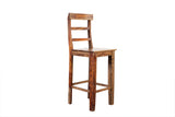 Porter Designs Taos Solid Sheesham Wood Natural Bar Stool Brown 07-196-24-1114H-1