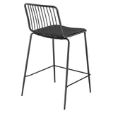 Thomas Metal Counter Stool - Set of 4 Metallic Gunmetal