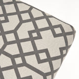 Kassi Contemporary Fabric Slipper Accent Chair, Gray Geometric Pattern and Matte Black Noble House
