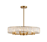 Bethel Gold Chandelier in Metal & Crystal