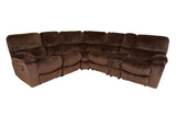 Porter Designs Ramsey Microfiber Sectional Transitional Reclining Sectional Brown 03-112C-23-6052-KIT