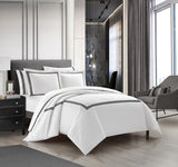 Chic Home Lewiston Duvet Cover Set Black Queen