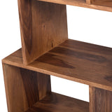 Porter Designs Urban Solid Sheesham Wood 4 Shelf Contemporary Bookcase Natural 10-117-01-8056