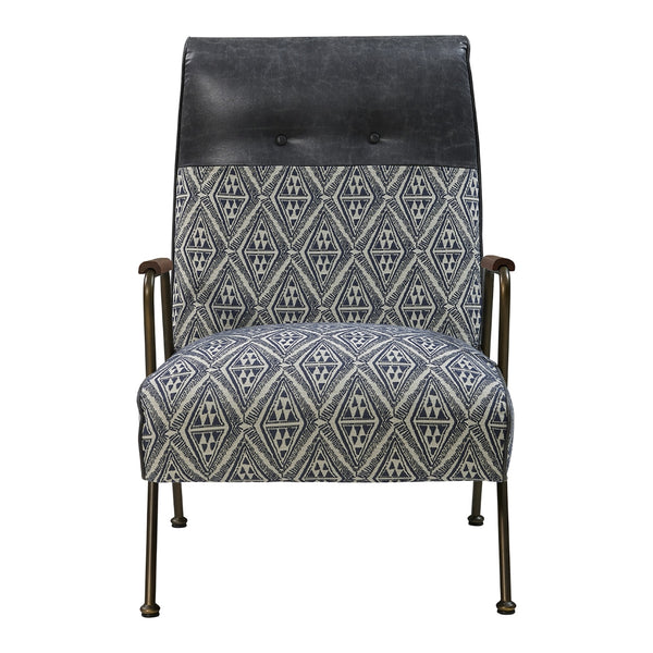 Kahlo Fabric Accent Chair Azure Diamond/Vintage Midnight