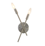 Bethel Shiny Nickel Wall Sconce in Iron