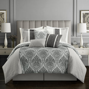 Phantogram Grey King 7pc Comforter Set