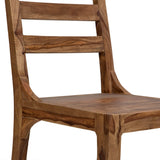 Porter Designs Urban Solid Sheesham Wood Contemporary Dining Chair Brown 07-117-02-1128-1