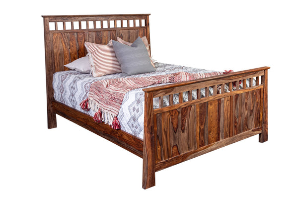 Porter Designs Kalispell Solid Sheesham Wood King Natural Bed Natural 04-116-17-PD101H-KIT