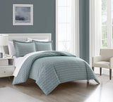 Blaine Green Twin 5pc Duvet Set