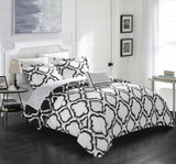 Juniper Black King 4pc Duvet Set