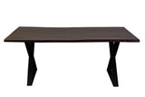 Porter Designs Manzanita Live Edge Solid Acacia Wood Natural Dining Table Gray 07-196-01-7030X-KIT