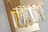 Bethel Gold Wall Sconce in Stainless Steel & Crystal