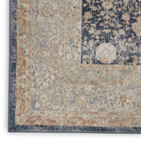 Nourison kathy ireland Home Malta MAI07 Vintage Machine Made Power-loomed Indoor only Area Rug Navy 5'3" x 7'7" 99446375919