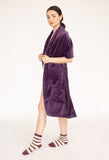 Pedra Purple Flannel Fleece Wrap Set