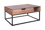 Porter Designs Malmo Solid Wood Lift Top Industrial Coffee Table Natural 05-190-04-1701N
