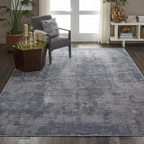 Nourison Rustic Textures RUS05 Painterly Machine Made Power-loomed Indoor Area Rug Grey 9'3" x 12'9" 99446462091