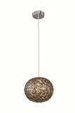 Bethel Smoke LED Single Pendant Lighting in Metal & Acrylic