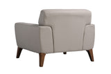 Porter Designs Modena Genuine Top Grain Leather Transitional Chair Cream 02-204-03-0194