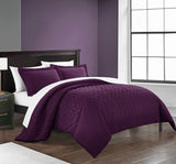 Jazmine Plum Queen 3pc Comforter Set