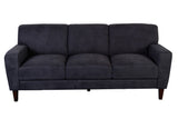 Porter Designs Evan Soft Textured Microfiber Contemporary Sofa Gray 01-195-01-8131