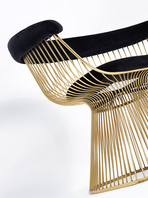 VIG Furniture Modrest Chandler Black Velvet & Gold Dining Chair VGZAY007-BLKGLD