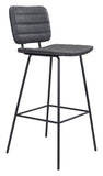 Boston 100% Polyurethane, Plywood, Steel Modern Commercial Grade Barstool Set - Set of 2