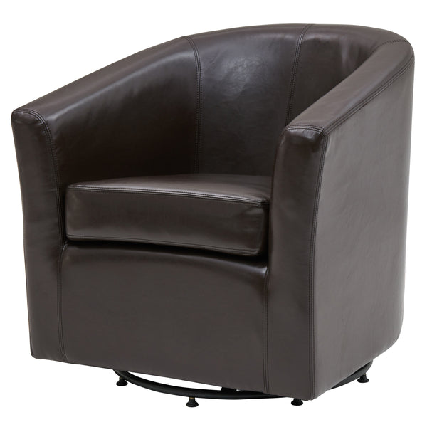 Hayden 360-Degree Swivel Tub Chair – Luxurious Bonded Leather, Sturdy Construction, Fully Assembled