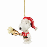 Snoopy Ringing Bell Ornament - Set of 4