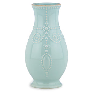 French Perle Ice Blue™ 8" Fluted Vase - Set of 4