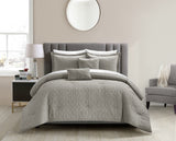 Trinity Grey Queen 5pc Comforter Set