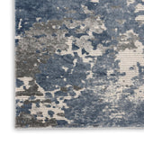 Nourison Rustic Textures RUS08 Painterly Machine Made Power-loomed Indoor Area Rug Grey/Blue 9'3" x 12'9" 99446496379