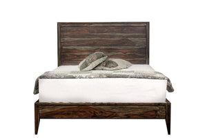 Porter Designs Fall River Solid Sheesham Wood Queen Contemporary Bed Gray 04-117-14-4479-KIT