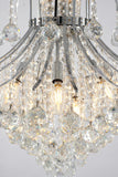 Bethel Chrome Chandelier in Metal & Crystal