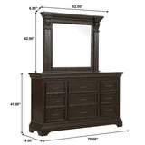 Pulaski Furniture Caldwell Dresser/Mirror P012-BR-K7-PULASKI P012-BR-K7-PULASKI