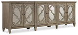 Solana Traditional/Formal Poplar Solids And Oak Veneers And Glass Six Door Console