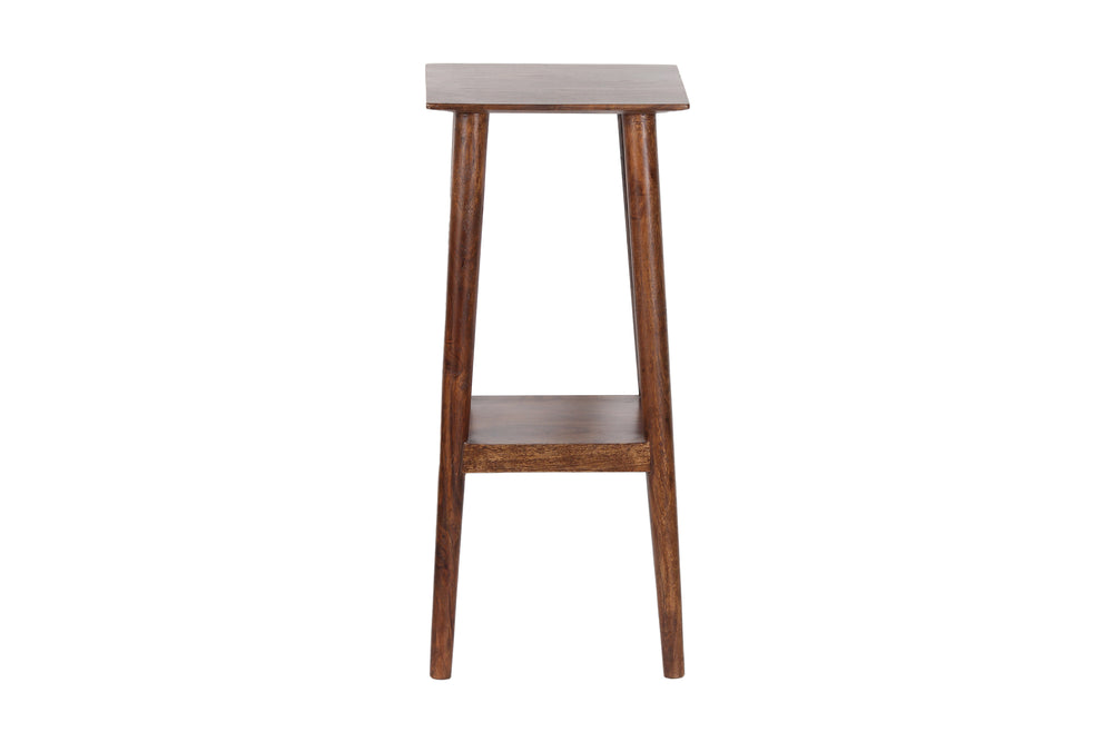 Porter Designs Portola Solid Acacia Wood Transitional End Table Brown 09-108-07-1111