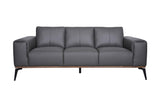 Porter Designs Pietro Top Grain Leather Contemporary Sofa Gray 02-204C-01-2110