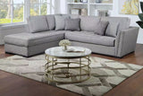 Porter Designs Arcadia Tufted-Upholstery Modern Sectional Cream 01-207C-23-1354-KIT