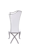 VIG Furniture Modrest Bonnie Transitional White Leatherette & Black Stainless Steel Dining Chair (Set of 2) VGZAY906-WHT