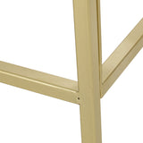 Breu Modern Glam Console Table with Petal Accents, Gold and White Noble House