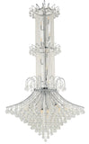 Bethel Chrome Chandelier in Metal & Crystal