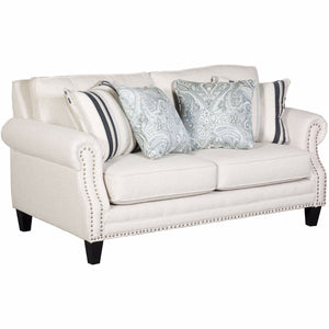 Fusion 2531-01 Transitional Loveseat 2531-01 Sweater Bone Loveseat