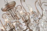 Bethel Pewter Chandelier in Metal & Crystal